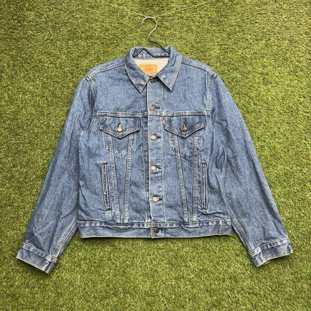 Vintage 70s Levis Denim Jacket Mens 42R Button Front Type 3 Trucker 70506-0214